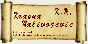 Krasna Malivojević vizit kartica